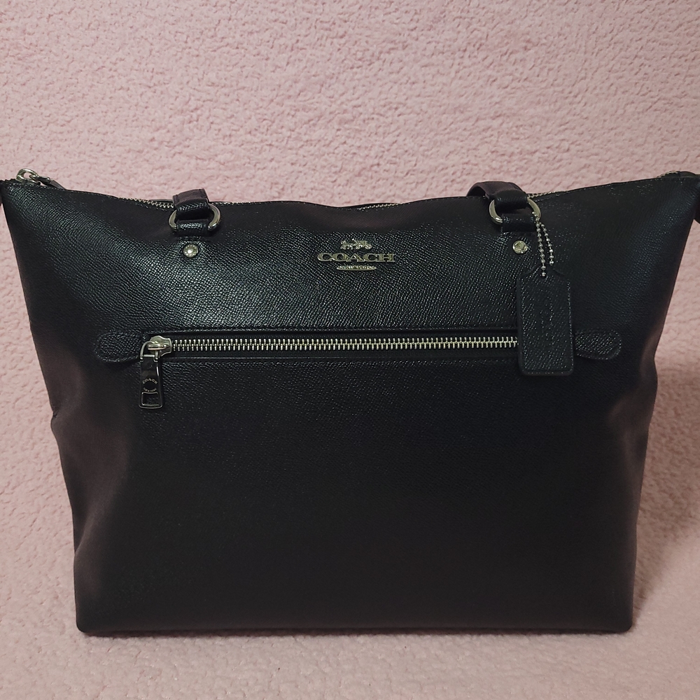 Authentic Coach Black Textured Tote Bag